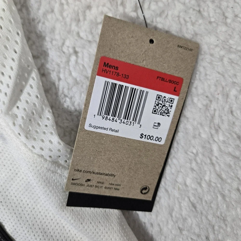 Nike‎ Training T-Shirt Dri-FIT Total 90 Energy Jersey White Black HV1178-133 L